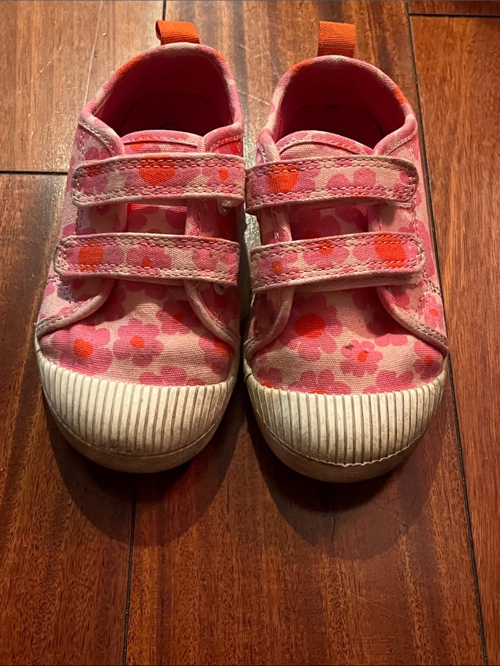 Pink Floral Kids Velcro Sneakers size 9 
Kids